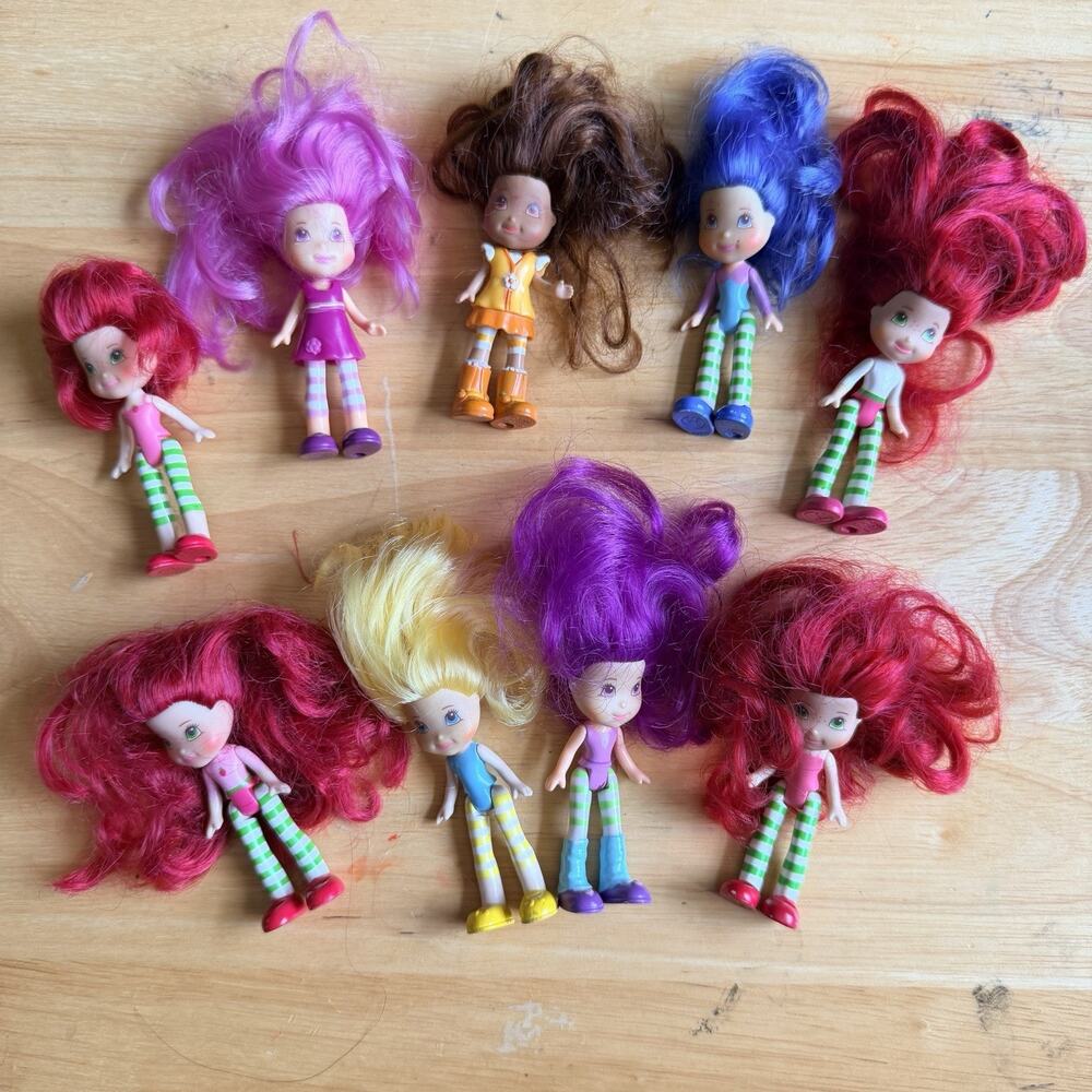 Strawberry Shortcake TCFC Doll Figures Plum Orange Blueberry Lemon Lot Of 9 2008